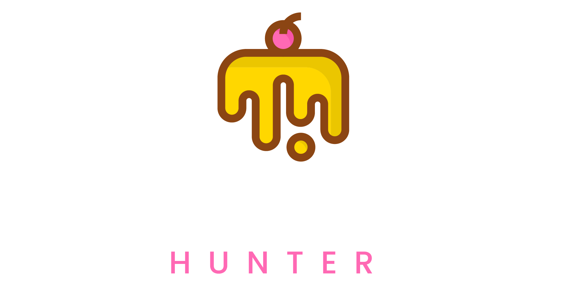 Birthday Hunter wordmark reversed on gradient
