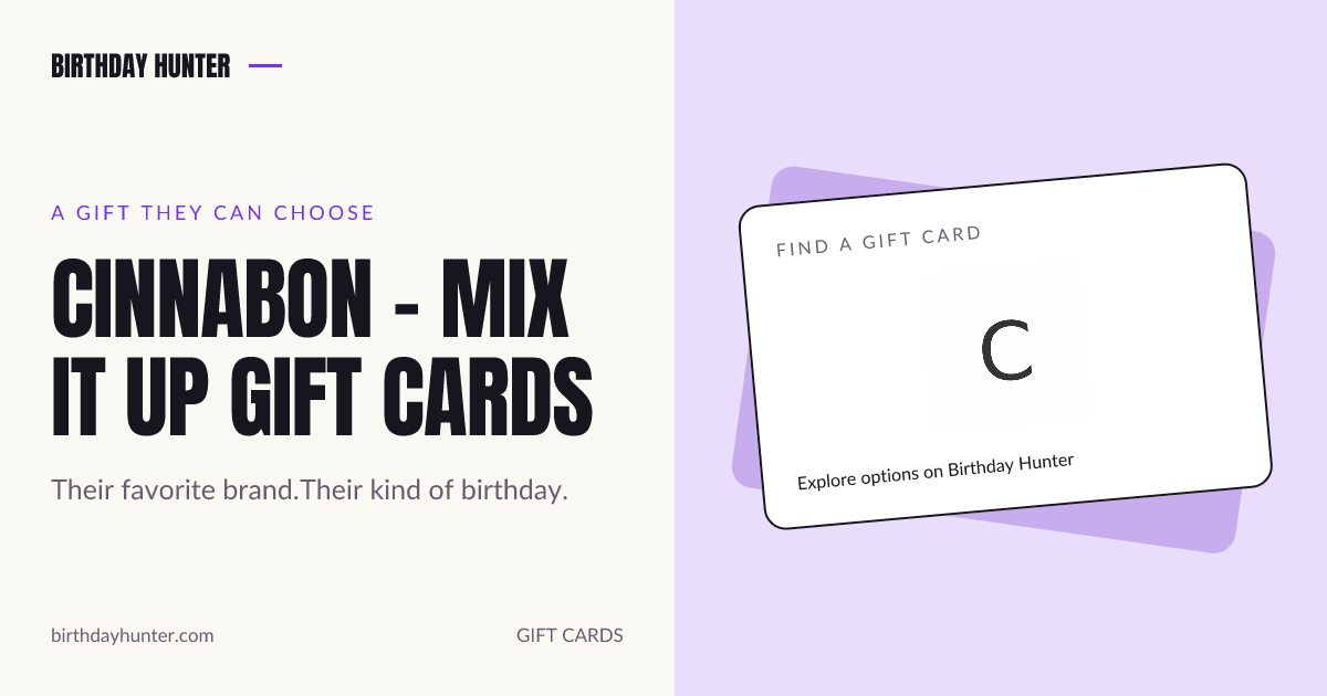 Cinnabon gift card