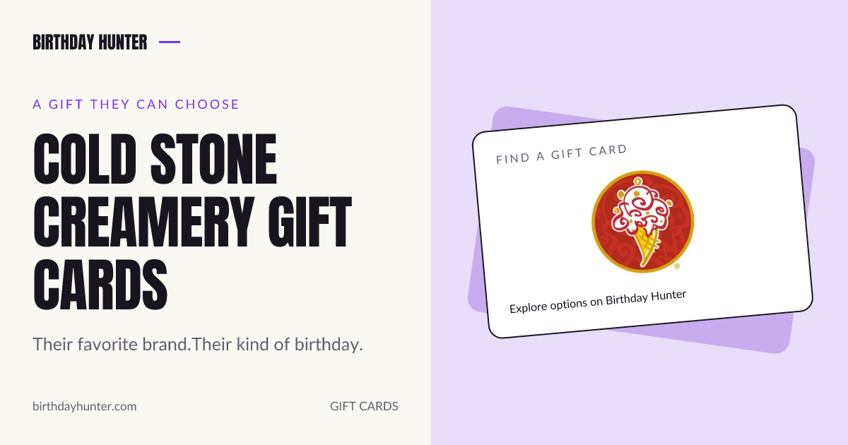 Cold Stone Creamery gift card