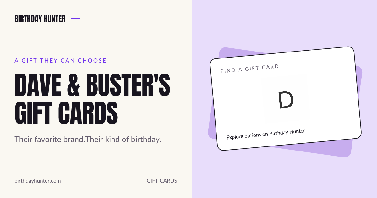 Dave & Buster's gift card