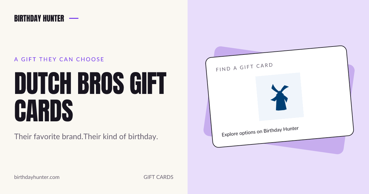 Dutch Bros gift card