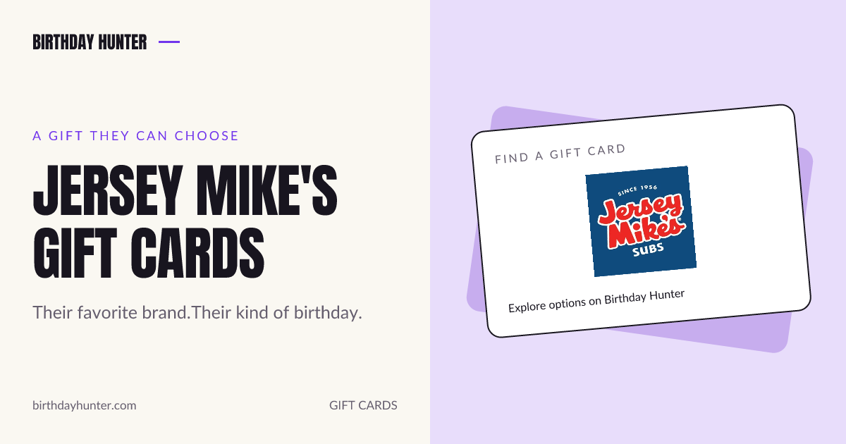 Jersey Mike's gift card