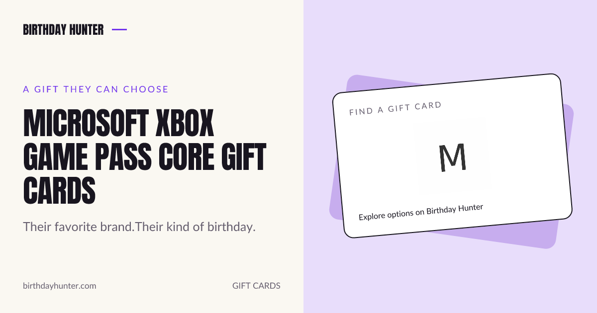 Microsoft Xbox Game Pass Core gift card