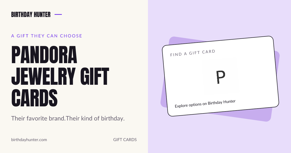Pandora Jewelry gift card
