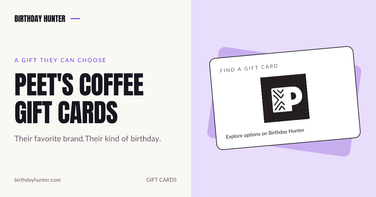 Peet's Coffee gift card
