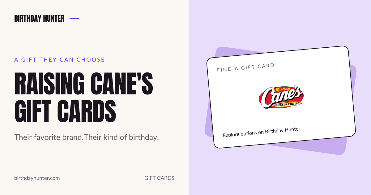 Raising Cane's gift card