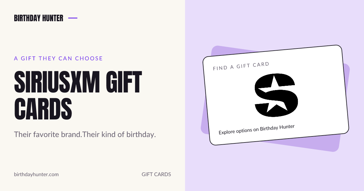 SiriusXM gift card