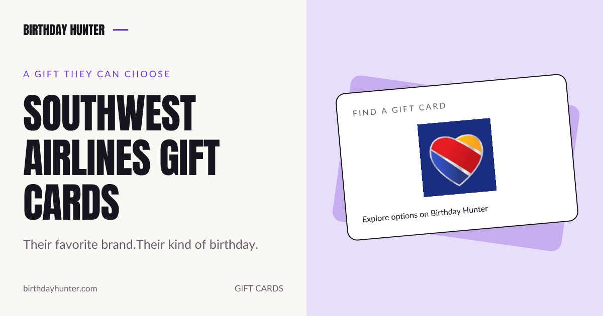 Southwest Airlines gift card