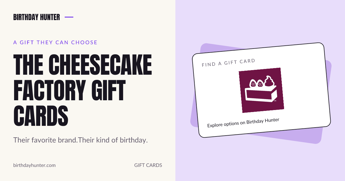 The Cheesecake Factory gift card