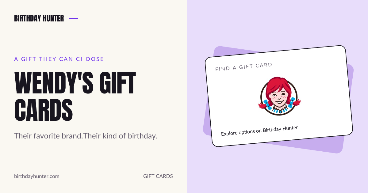 Wendy's gift card