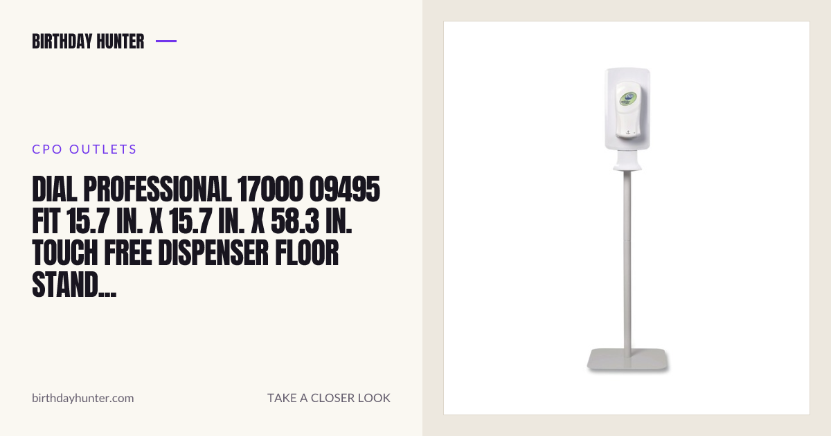 Dial Professional 17000 09495 FIT 15.7 in. x 15.7 in. x 58.3 in. Touch ...
