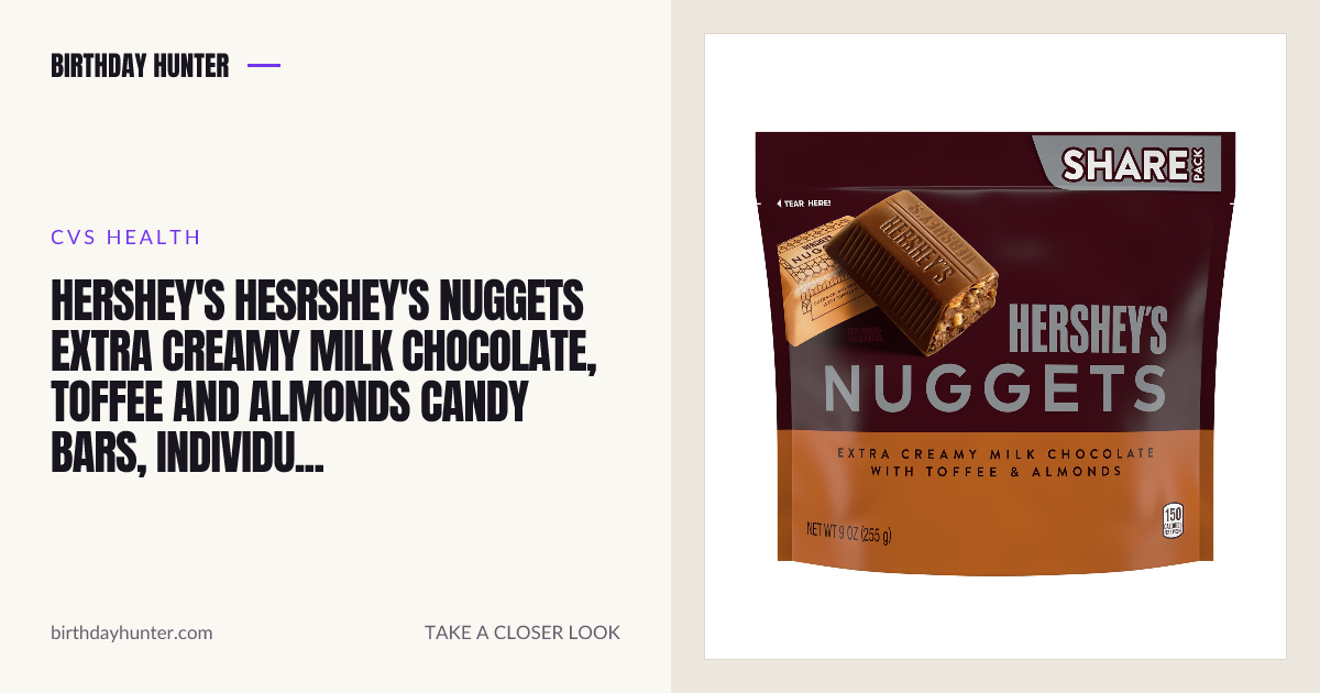 Hershey's Hesrshey's Nuggets Extra Creamy Milk Chocolate, Toffee and ...